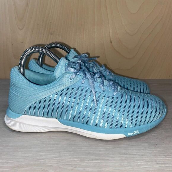 Asics FuzeX Adapt T885N Porcelain Blue Women's 6.5 - Picture 3 of 10